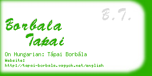 borbala tapai business card