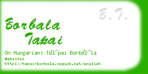 borbala tapai business card